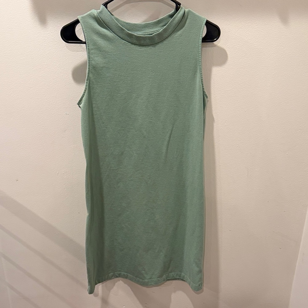 A New Day Sage Green Sleeveless Tank Top Dress